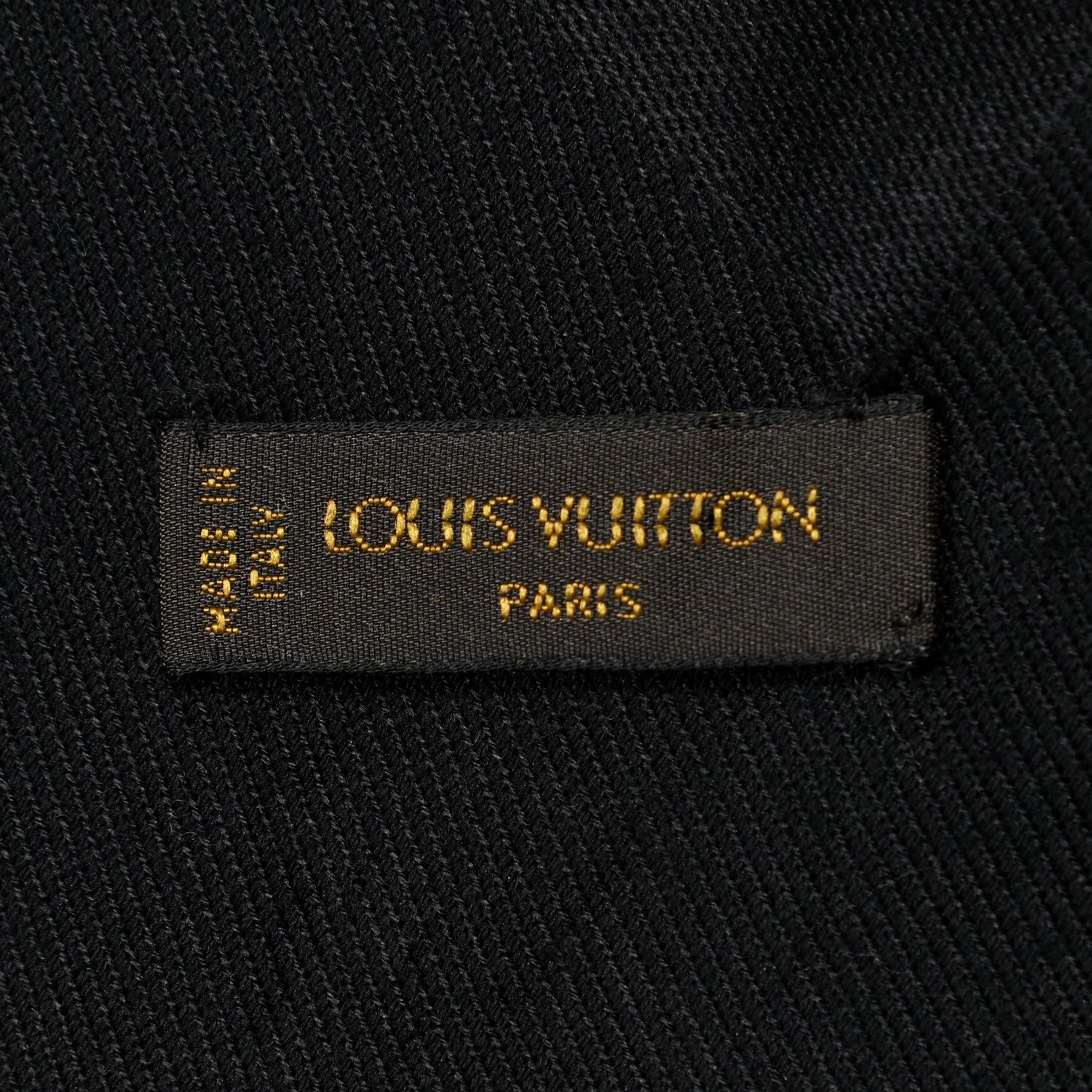 Louis Vuitton Silk Wool Monogram Shawl Black 3 of 7