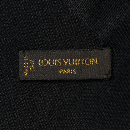 Louis Vuitton Silk Wool Monogram Shawl Black 3 of 7