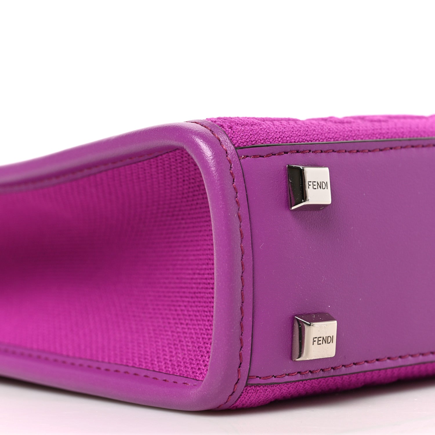Fendi Technical Fabric Vitello Ceylon Plexiglass FF Mini Fendi Sunshine Shopper Tote Bouganville 7 of 8