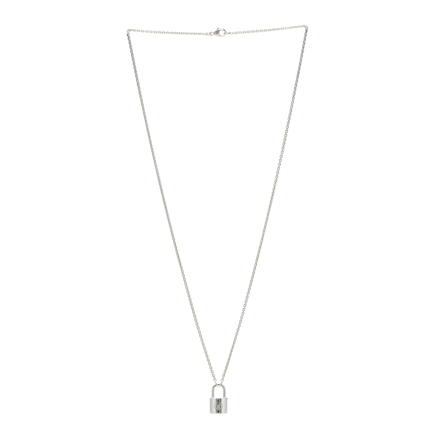 Louis Vuitton Sterling Silver Lockit Necklace 3 of 5
