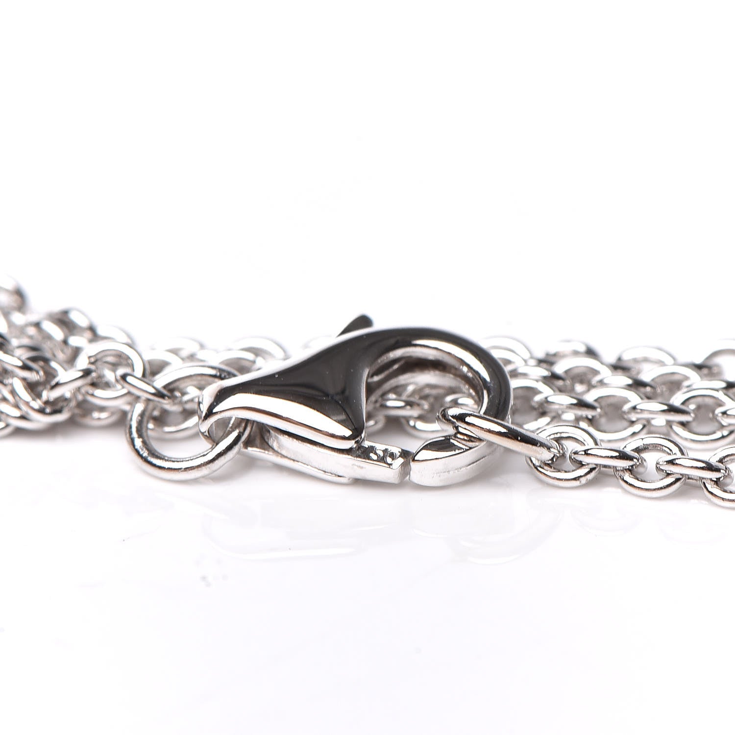 Cartier 18K White Gold Interlocking LOVE Necklace 7 of 8