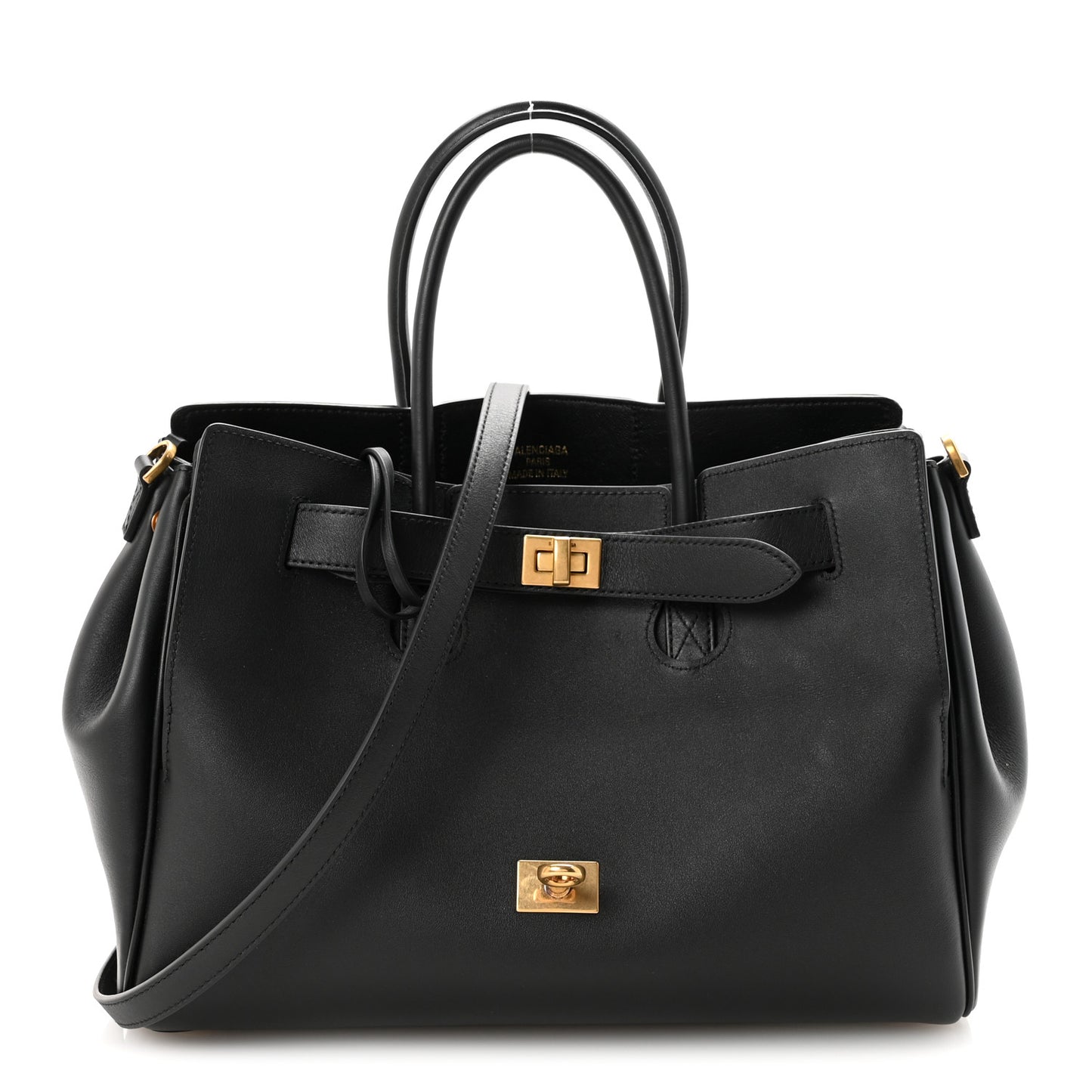 Smooth Calfskin Small Bel Air Carry All Bag Black