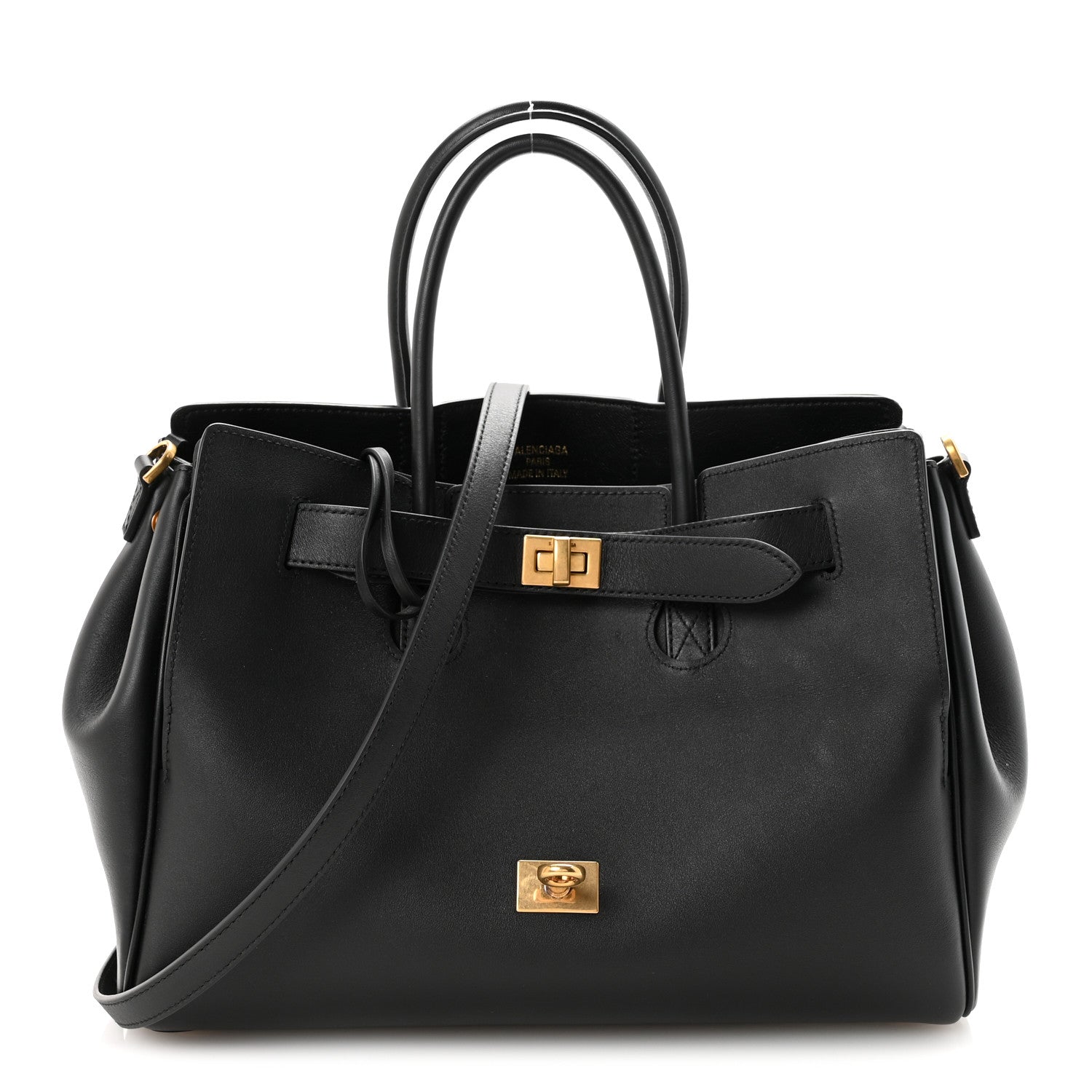 Balenciaga Smooth Calfskin Small Bel Air Carry All Bag Black 1 of 9