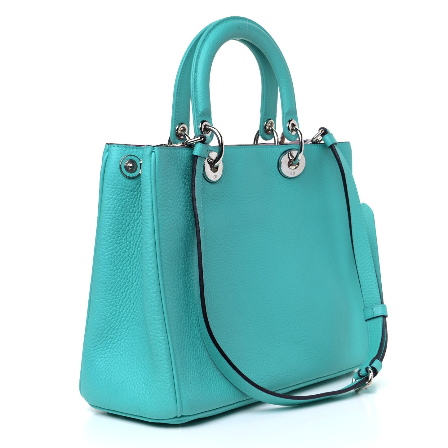 Bullcalf Medium Diorissimo Tote Turquoise