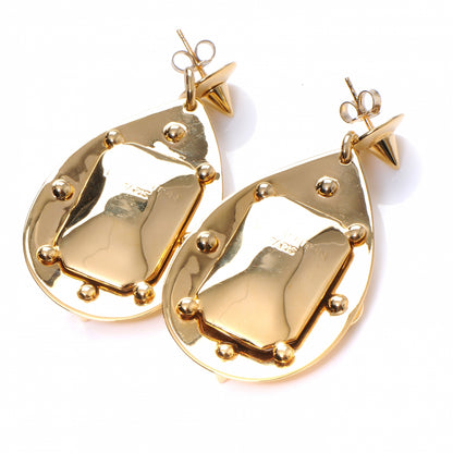 Louis Vuitton Swarovski Element Teardrop Earrings Gold 3 of 5