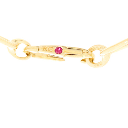 Roberto Coin 18K Yellow Gold Fluted Paper Clip Link Bracelet 4 of 4