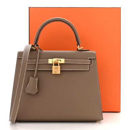 Hermes Epsom Kelly Sellier 25 Etoupe 11 of 11