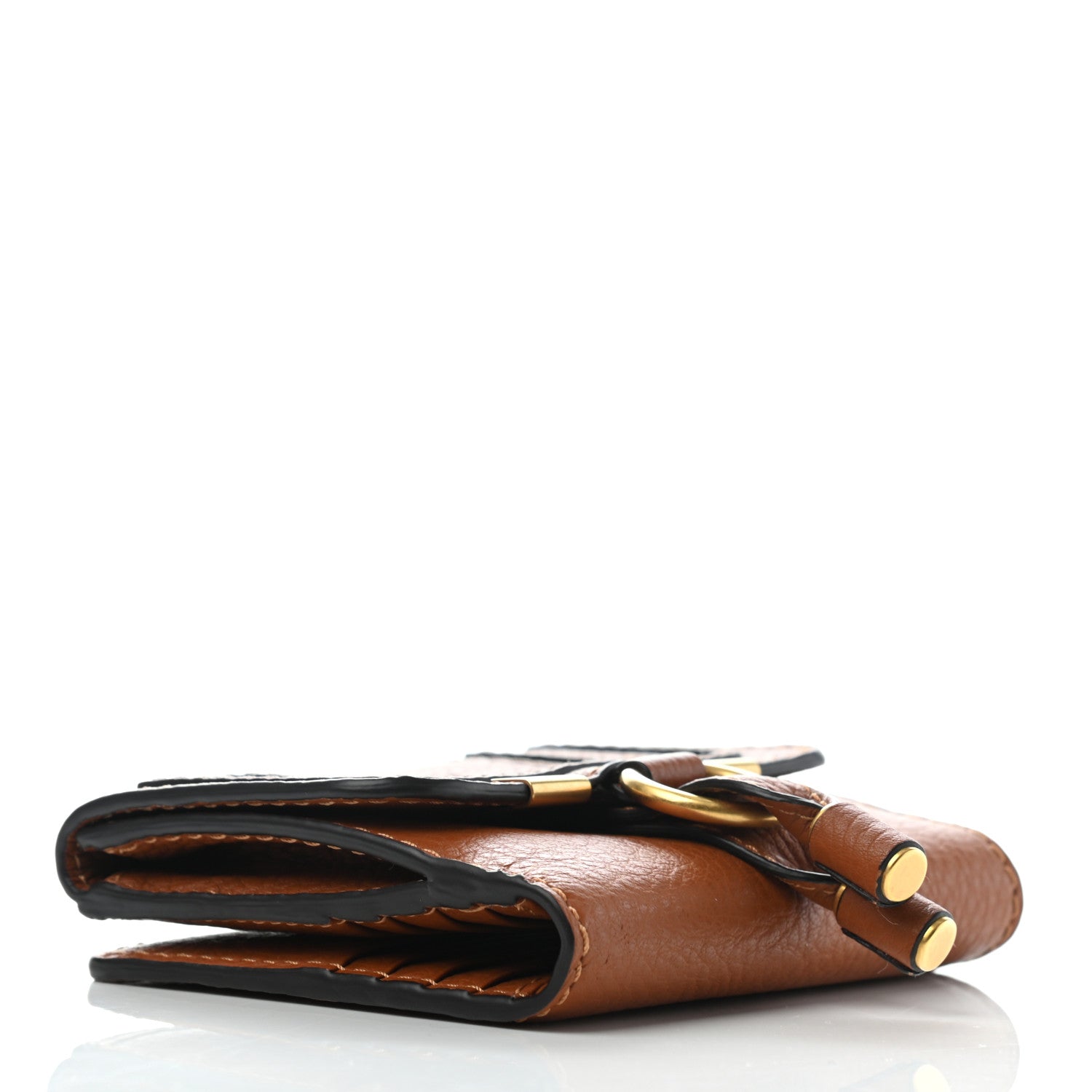 Chloe Grained Calfskin Marcie Square Wallet Tan 4 of 8