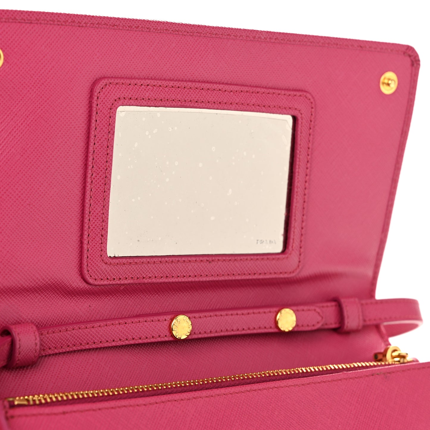 Saffiano Metal Mini Crossbody Wallet Ibisco