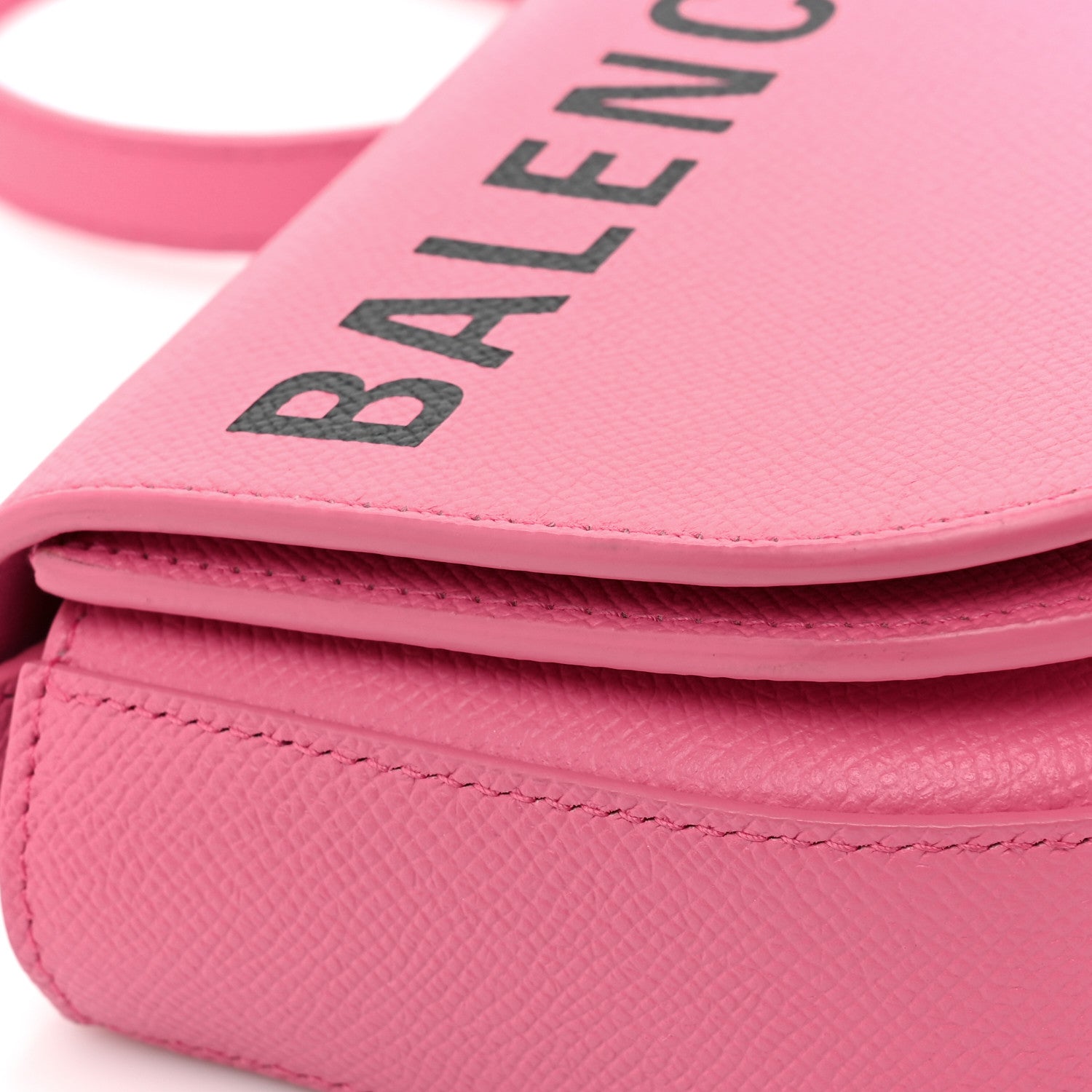 Balenciaga Signature Grained Calfskin Logo Print Ville Day Bag XS Rose Bubblegum Black 13 of 14