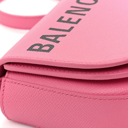Balenciaga Signature Grained Calfskin Logo Print Ville Day Bag XS Rose Bubblegum Black 13 of 14