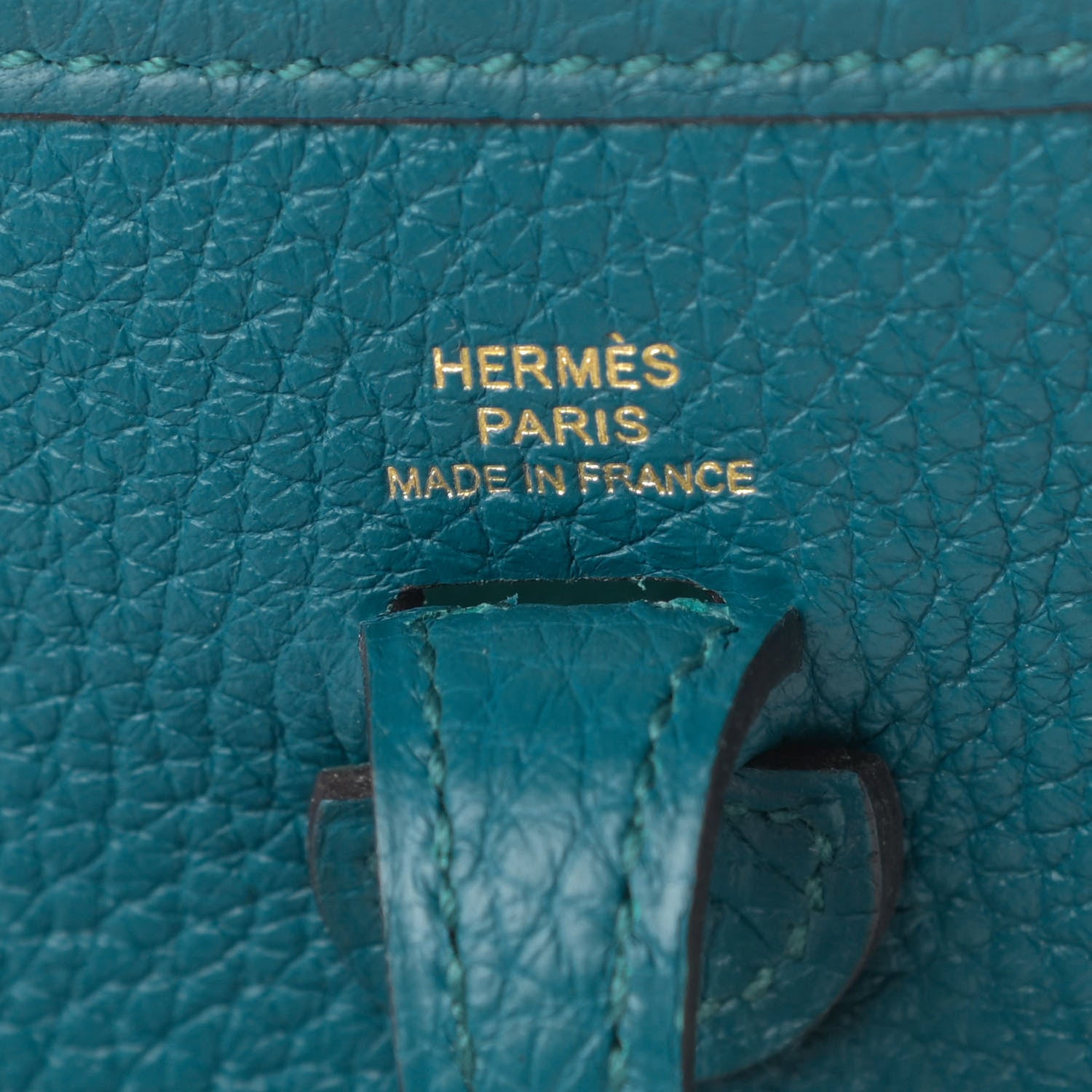 Hermes Taurillon Clemence Evelyne TPM Vert Bosphore 6 of 12