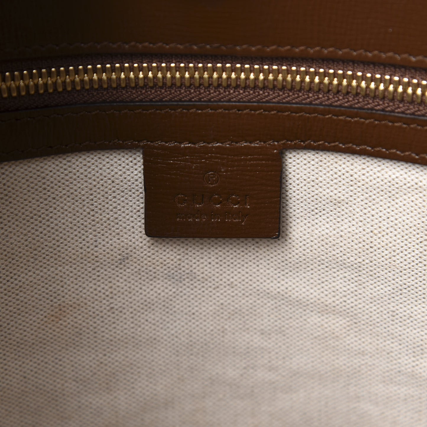 GG Supreme Monogram Fake/Not Large Retro Interlocking G Tote Bag Beige Brown Sugar