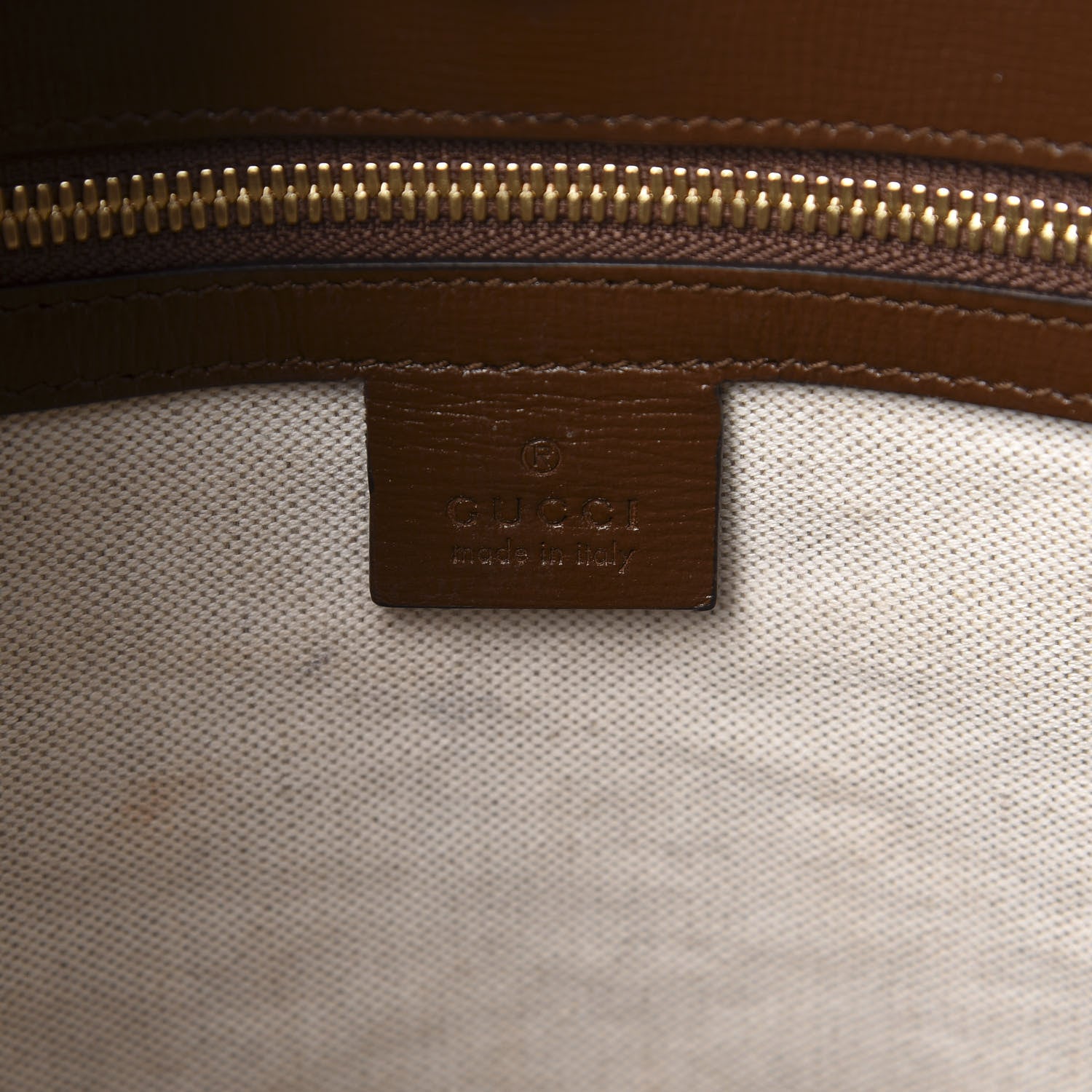 Gucci GG Supreme Monogram Fake/Not Large Retro Interlocking G Tote Bag Beige Brown Sugar 9 of 13