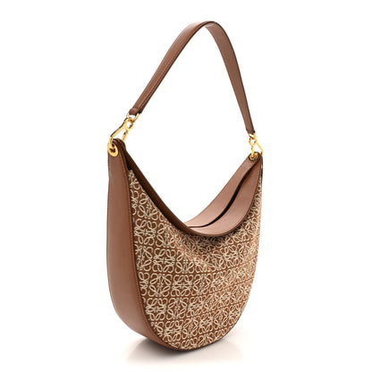 Loewe Jacquard Anagram Calfskin Luna Bag Tan Pecan 3 of 8