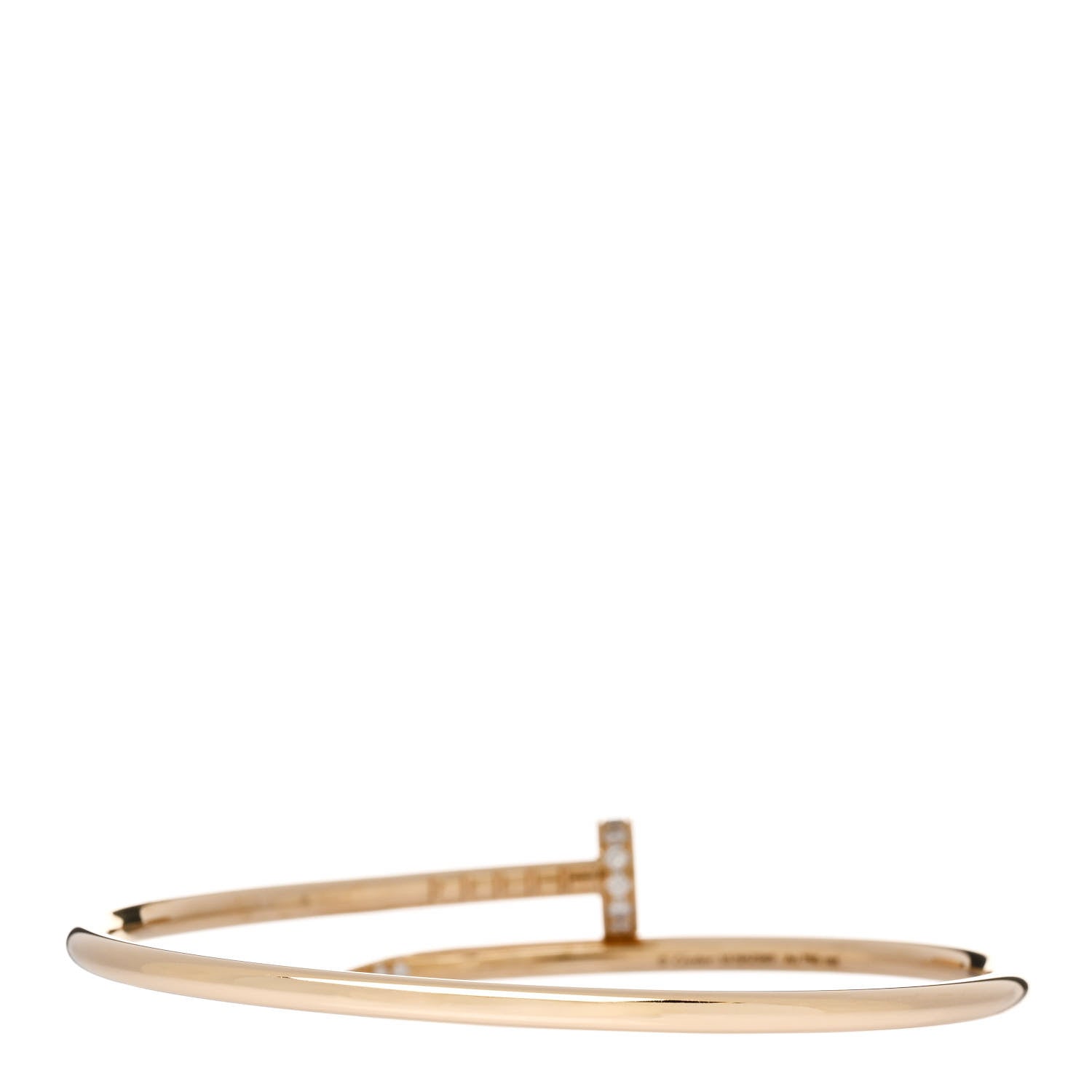Cartier 18K Yellow Gold Diamond Small Juste Un Clou Bracelet 15 2 of 3