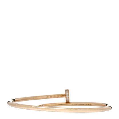 Cartier 18K Yellow Gold Diamond Small Juste Un Clou Bracelet 15 2 of 3