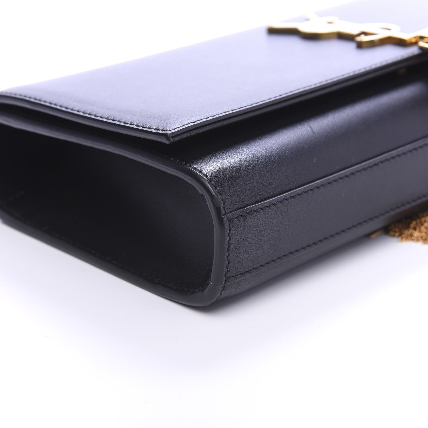 Saint Laurent Calfskin Classic Monogram Tassel Clutch Black 6 of 11