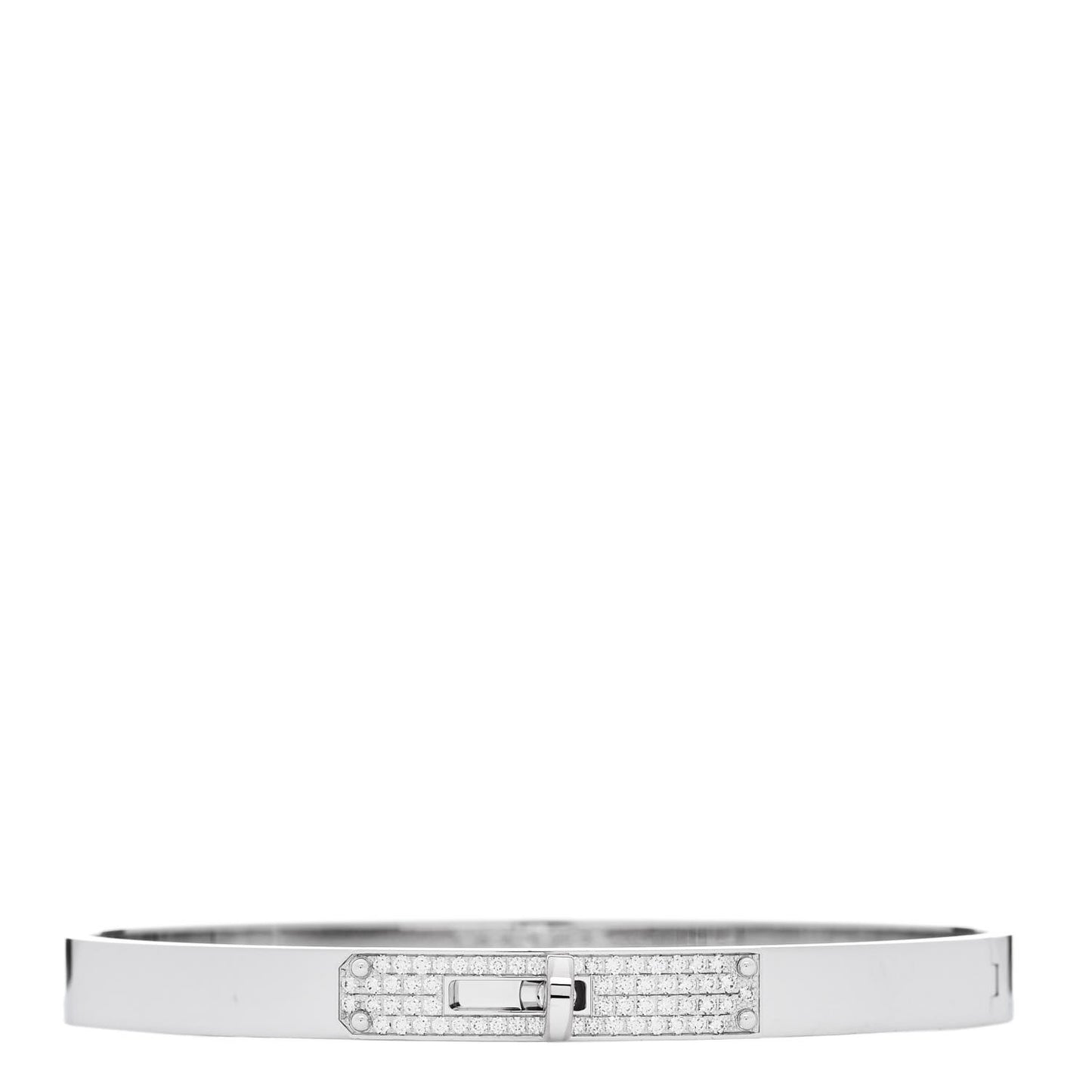 18K White Gold Diamond PM Kelly Pave Bracelet ST
