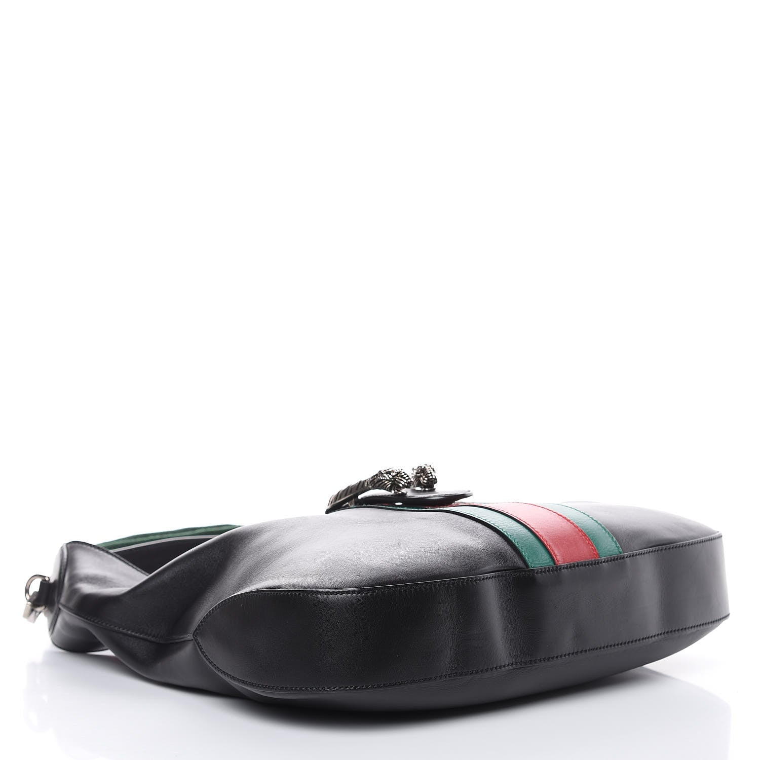 Gucci Calfskin Web Stripe Medium Dionysus Hobo Black 4 of 15