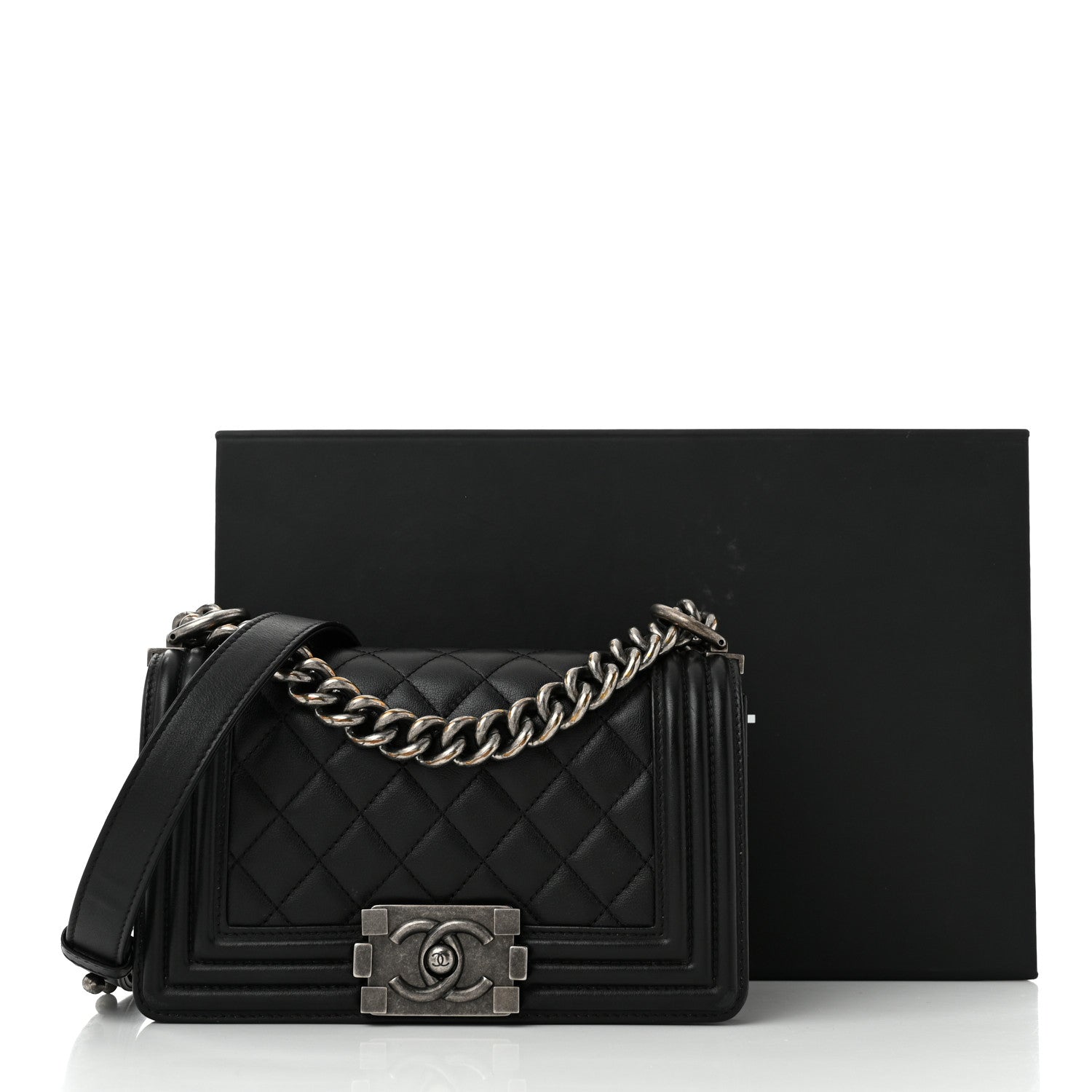 Chanel Calfskin Quilted Small Boy Flap Black 11 of 11
