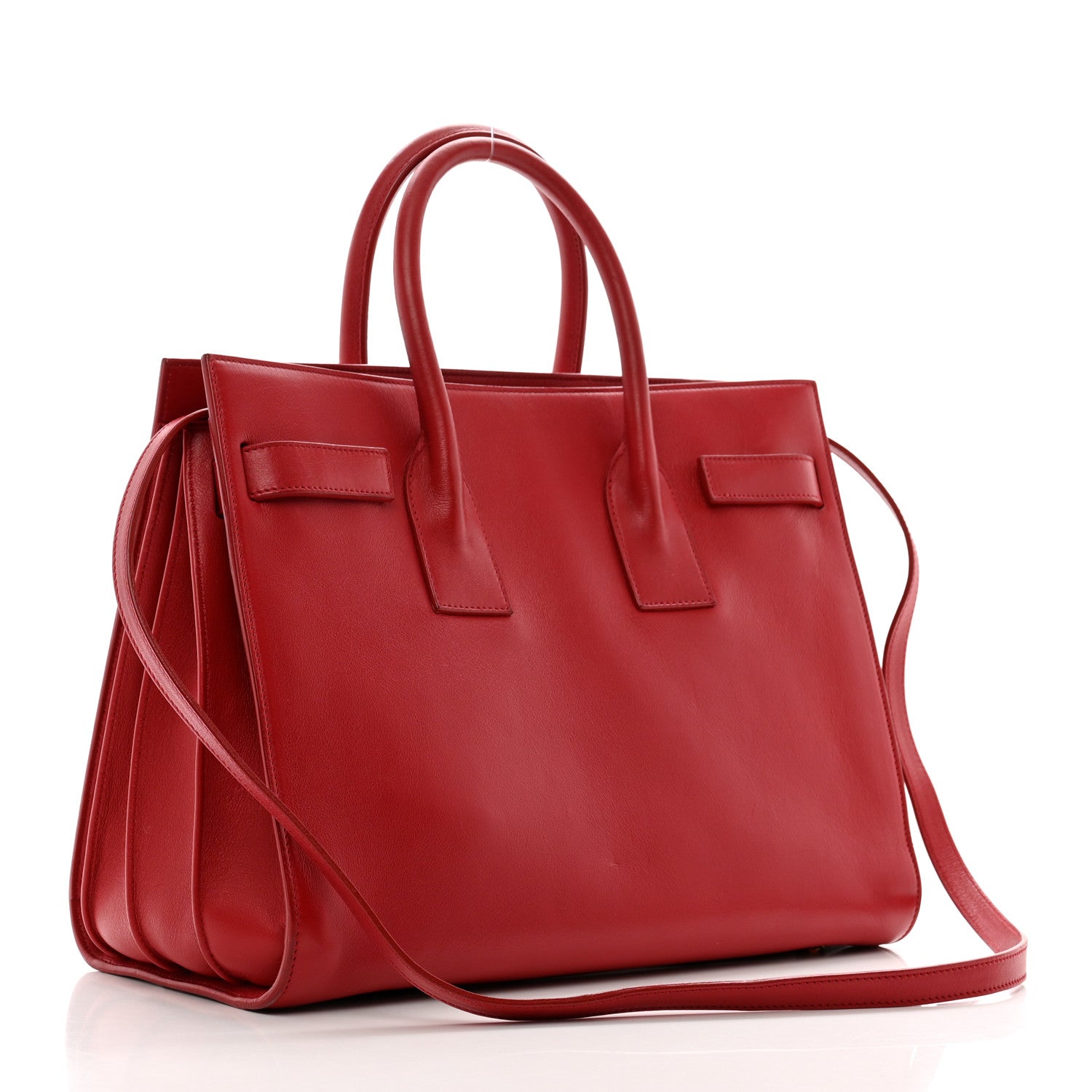 Saint Laurent Calfskin Small Sac De Jour Lipstick Red 3 of 12