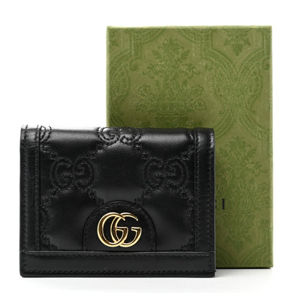 Gucci Calfskin GG Matelasse Card Case Wallet Black 10 of 10