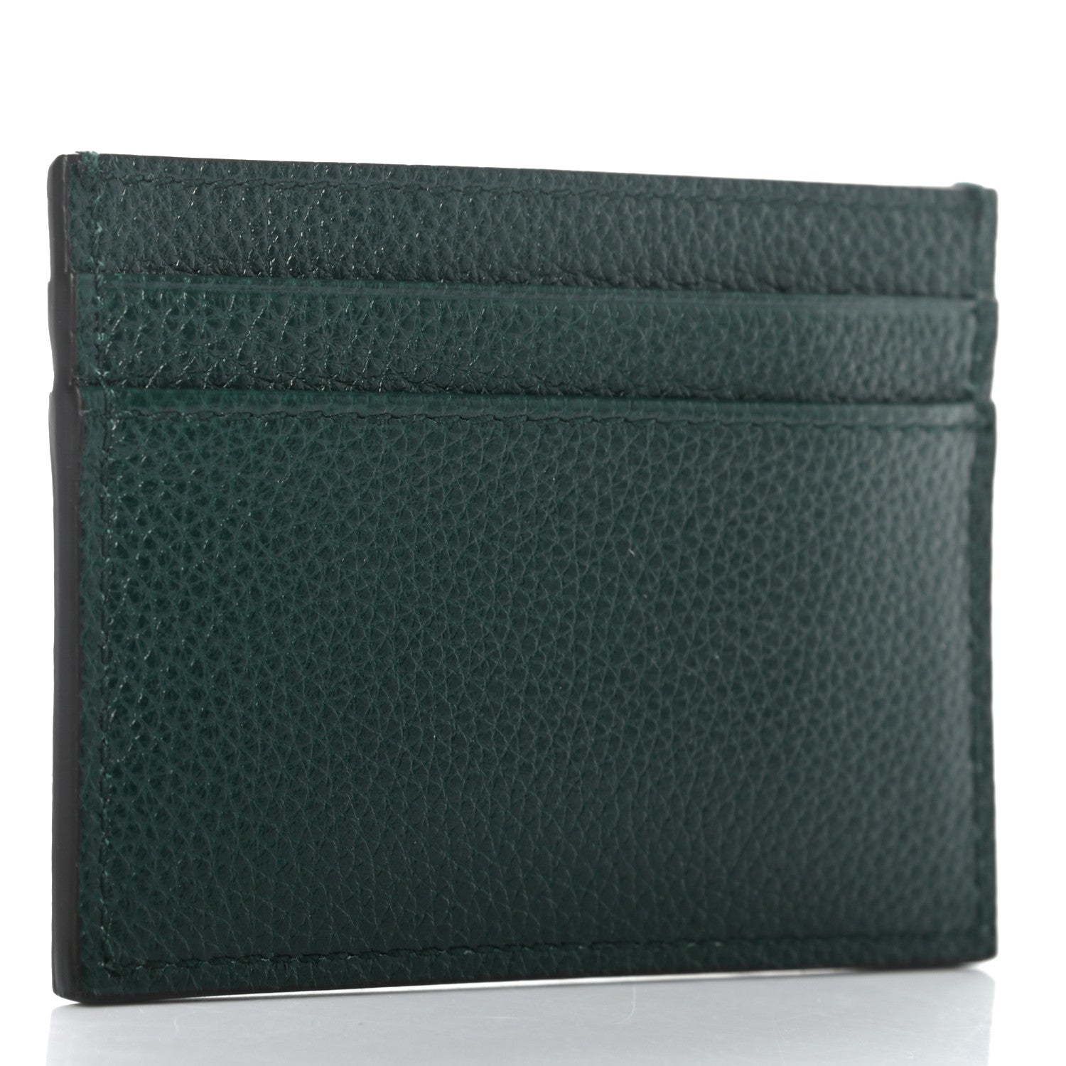 Gucci Grainy Calfskin Zumi Card Holder Vintage Green 3 of 6