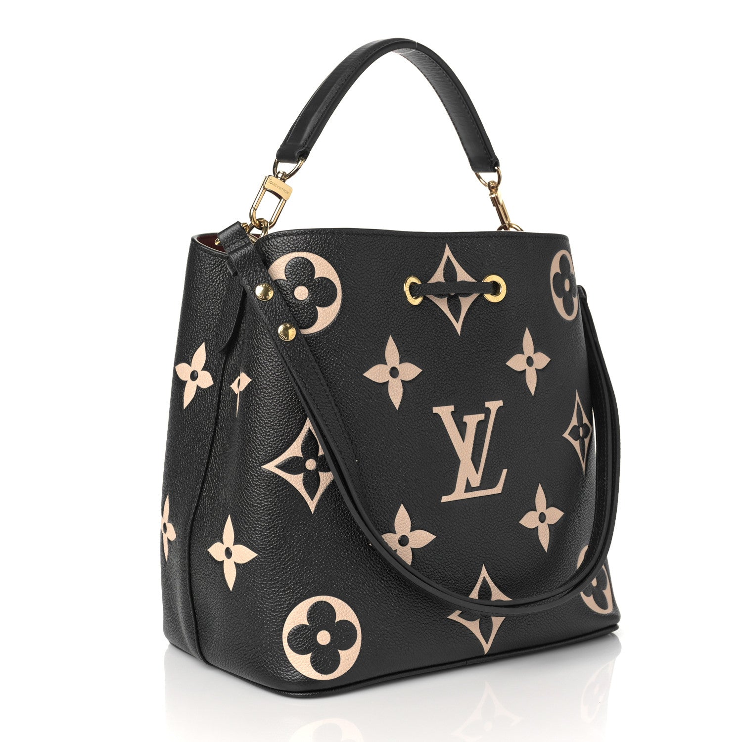Louis Vuitton Empreinte Monogram Giant Neonoe MM Black Beige 4 of 9