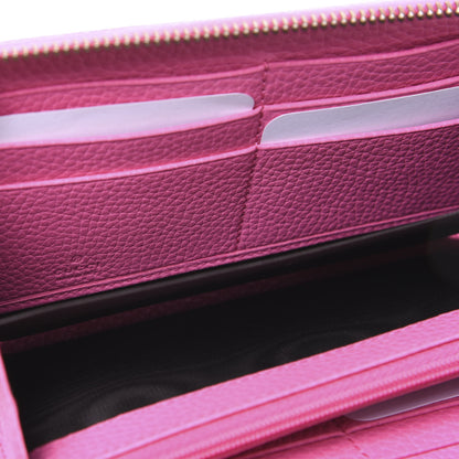 Gucci Cellarius Calfskin GG Marmont Charm Zip Around Wallet Pink Tropical Flower 8 of 9