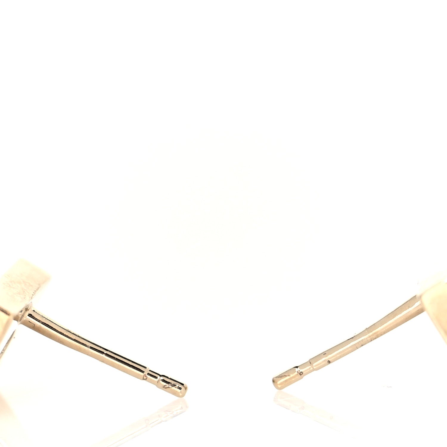 Chanel Metal 2.55 Logo Plate Earrings Gold 3 of 4