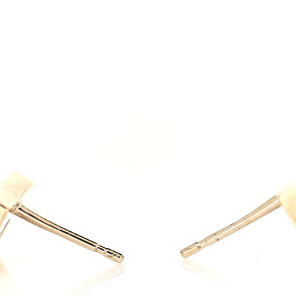 Chanel Metal 2.55 Logo Plate Earrings Gold 3 of 4