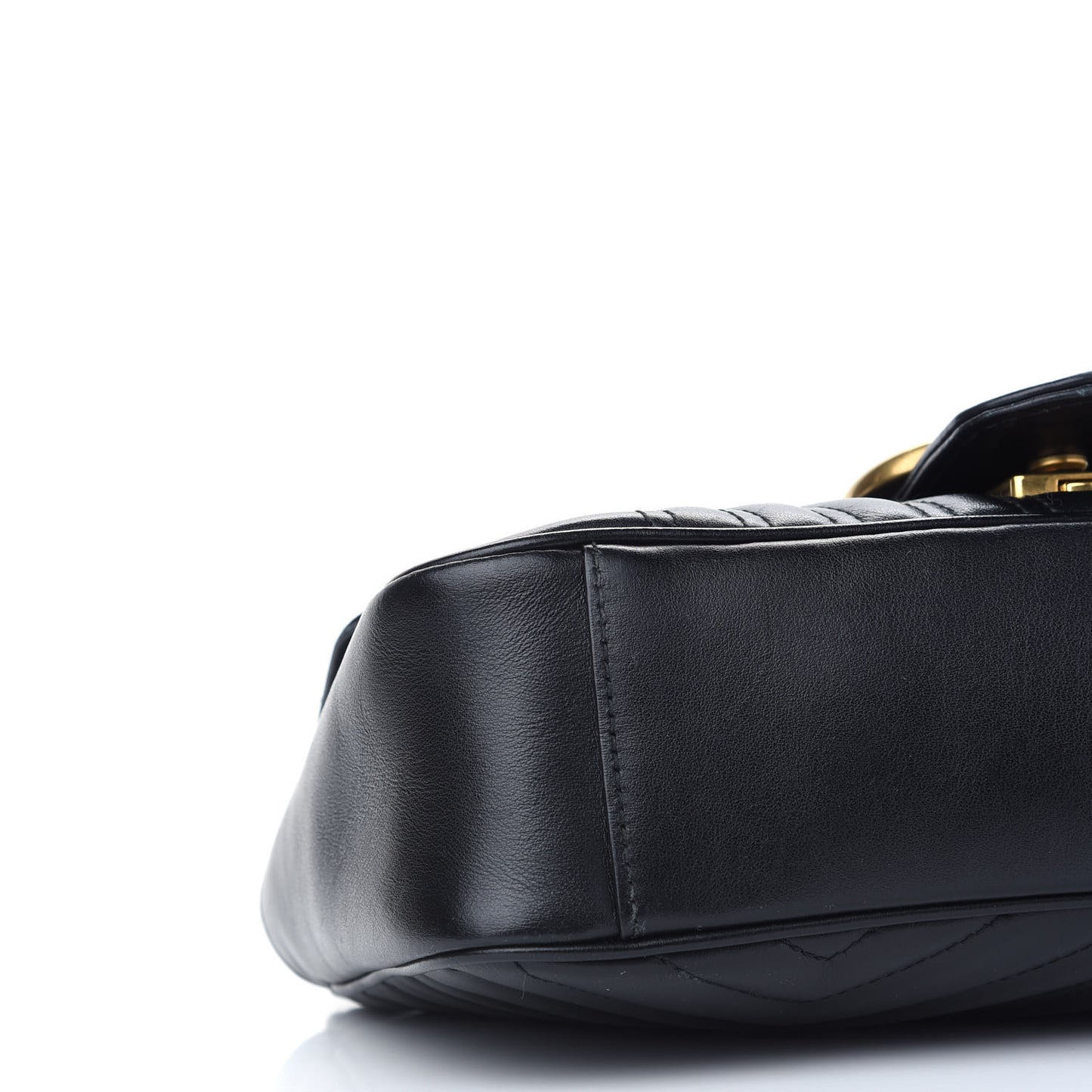 Calfskin Matelasse Small GG Marmont Shoulder Bag Black