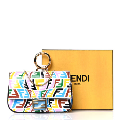 Fendi X SARAH COLEMAN Vitello Liberty Ceylon Micro FF Fish Eye Embossed Nano Baguette Charm Multicolor Cyber Blue 13 of 13