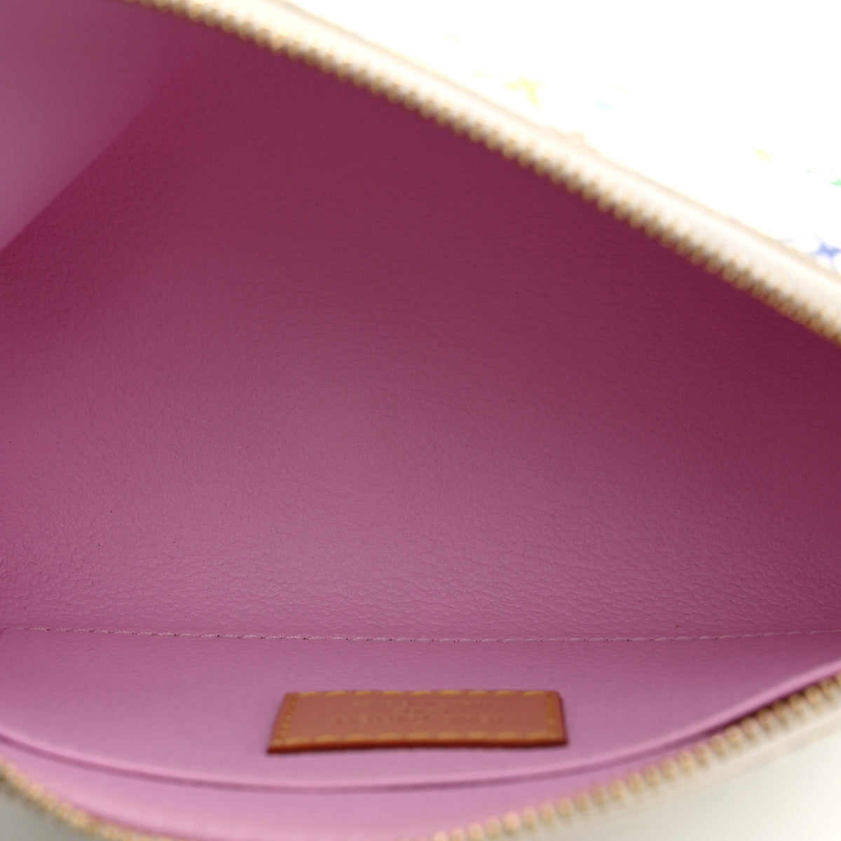 Monogram Multicolor Cosmetic Pouch White Litchi