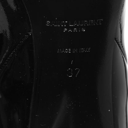Saint Laurent Patent Kiki 85 Over The Knee Boots 37 Black 6 of 7