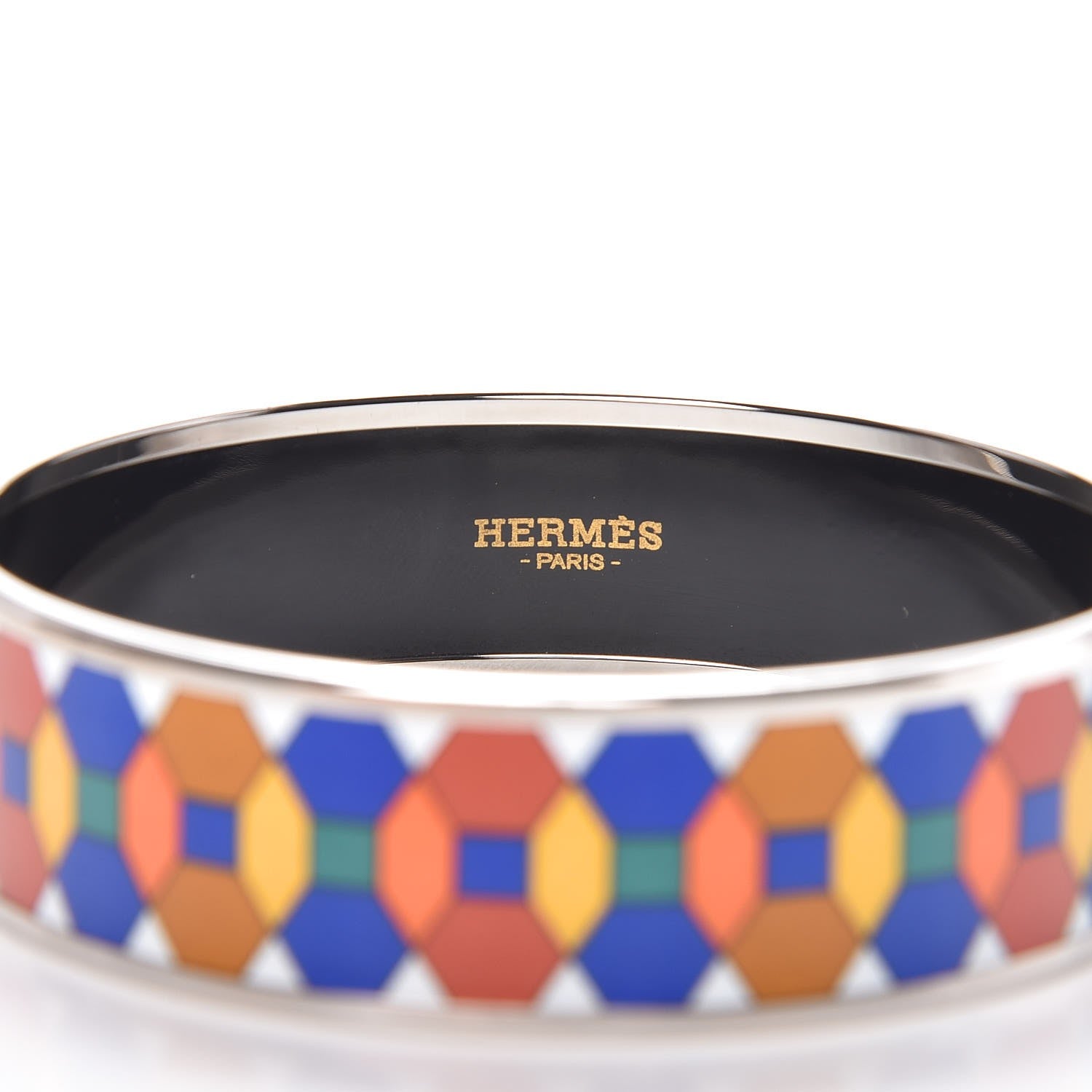 Hermes Enamel Printed Wide Bracelet 70 3 of 5