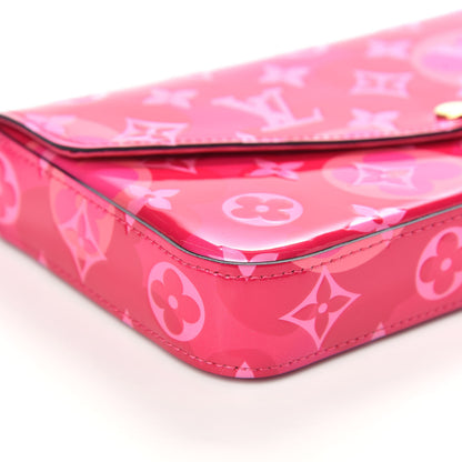 Louis Vuitton Vernis Valentine Pochette Felicie Chain Wallet Fuchsia 8 of 10