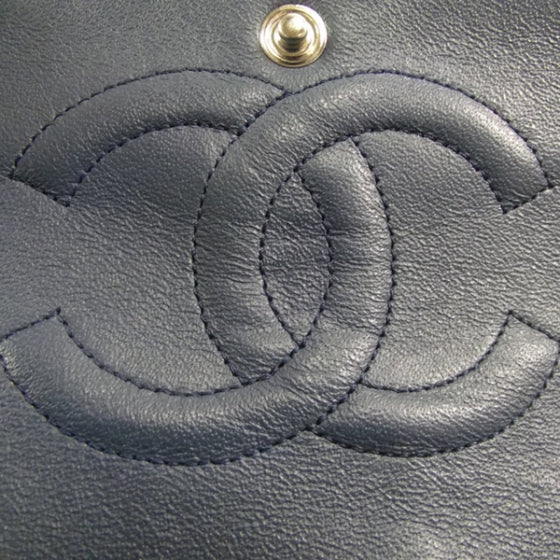 Chanel Lambskin Medium Double Flap Blue 10 of 13