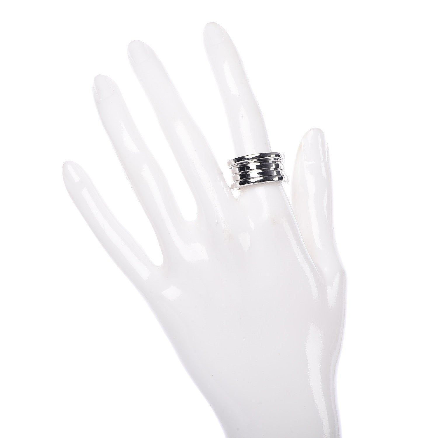 Bulgari 18K White Gold B.Zero1 Four-Band Ring 54 6.75 2 of 5