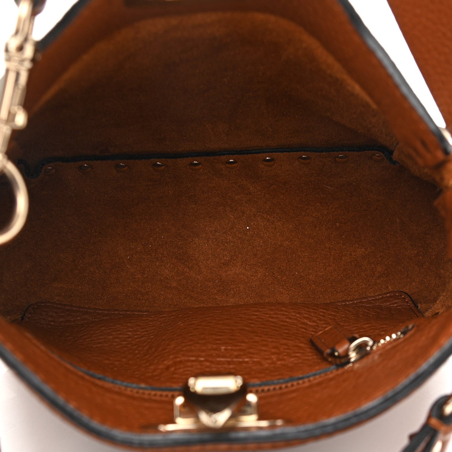 Valentino Garavani Pebbled Calfskin Mini Rockstud Flip-Lock Messenger Bag Light Cuir 4 of 10