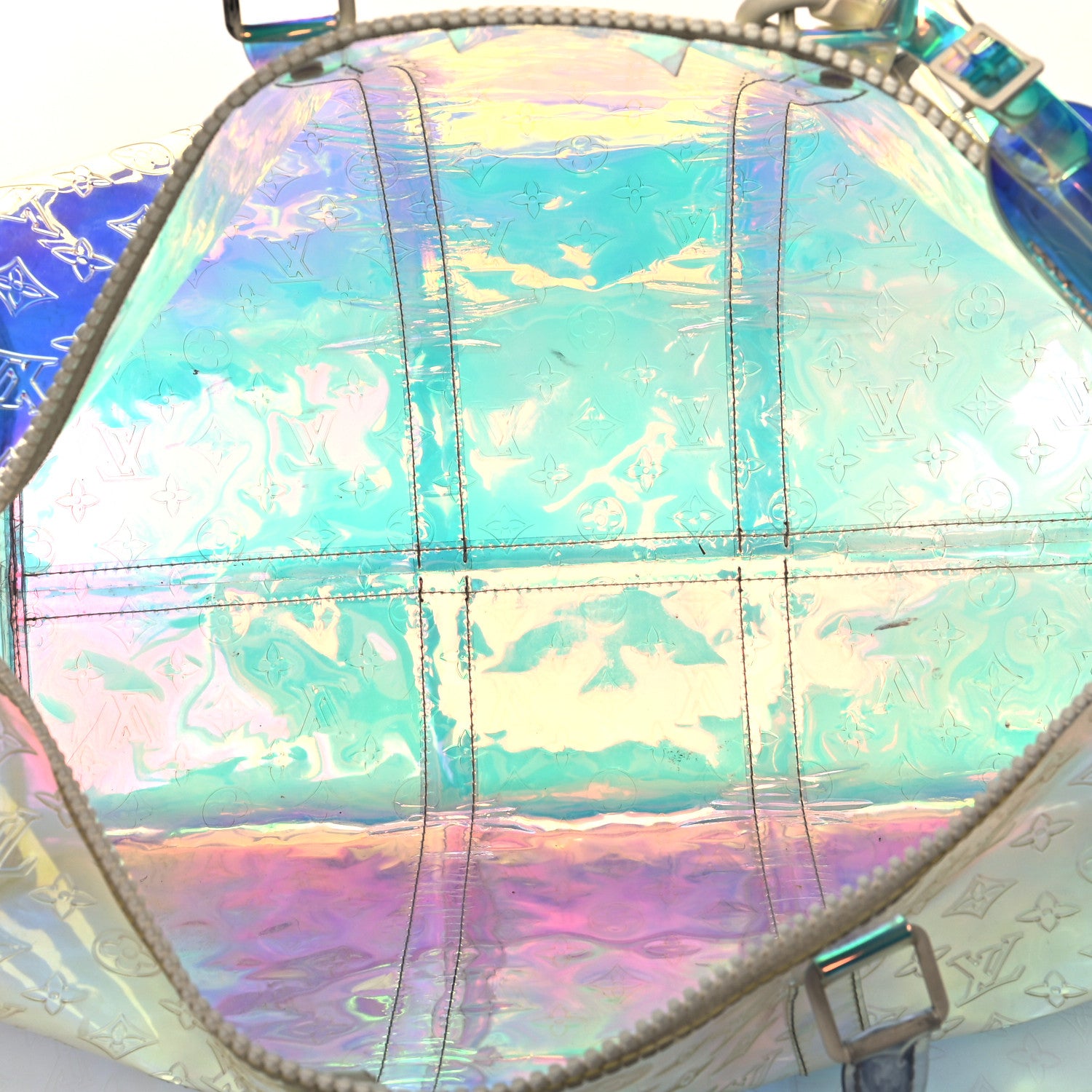 Louis Vuitton PVC Monogram Keepall Bandouliere 50 Iridescent Prism 5 of 14