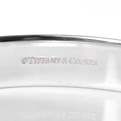 Tiffany Sterling Silver Diamond Narrow Locks Bangle Bracelet 4 of 4