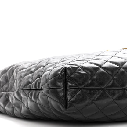 Saint Laurent Lambskin Quilted Maxi Icare Shopping Tote Black 8 of 9