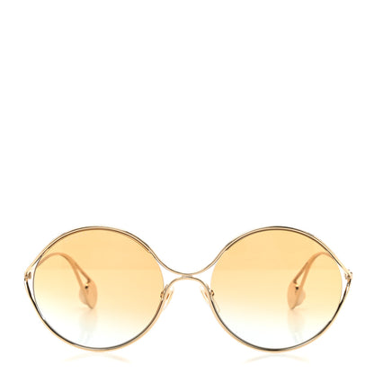 Gucci Metal Round Pearl Tip Sunglasses GG0253S Gold 2 of 8