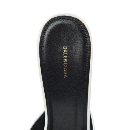 Balenciaga Patinated Calfskin Mule Pumps 39 Optic White 6 of 9
