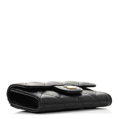 Chanel Caviar Quilted Flap Card Holder Wallet Black 4 of 9