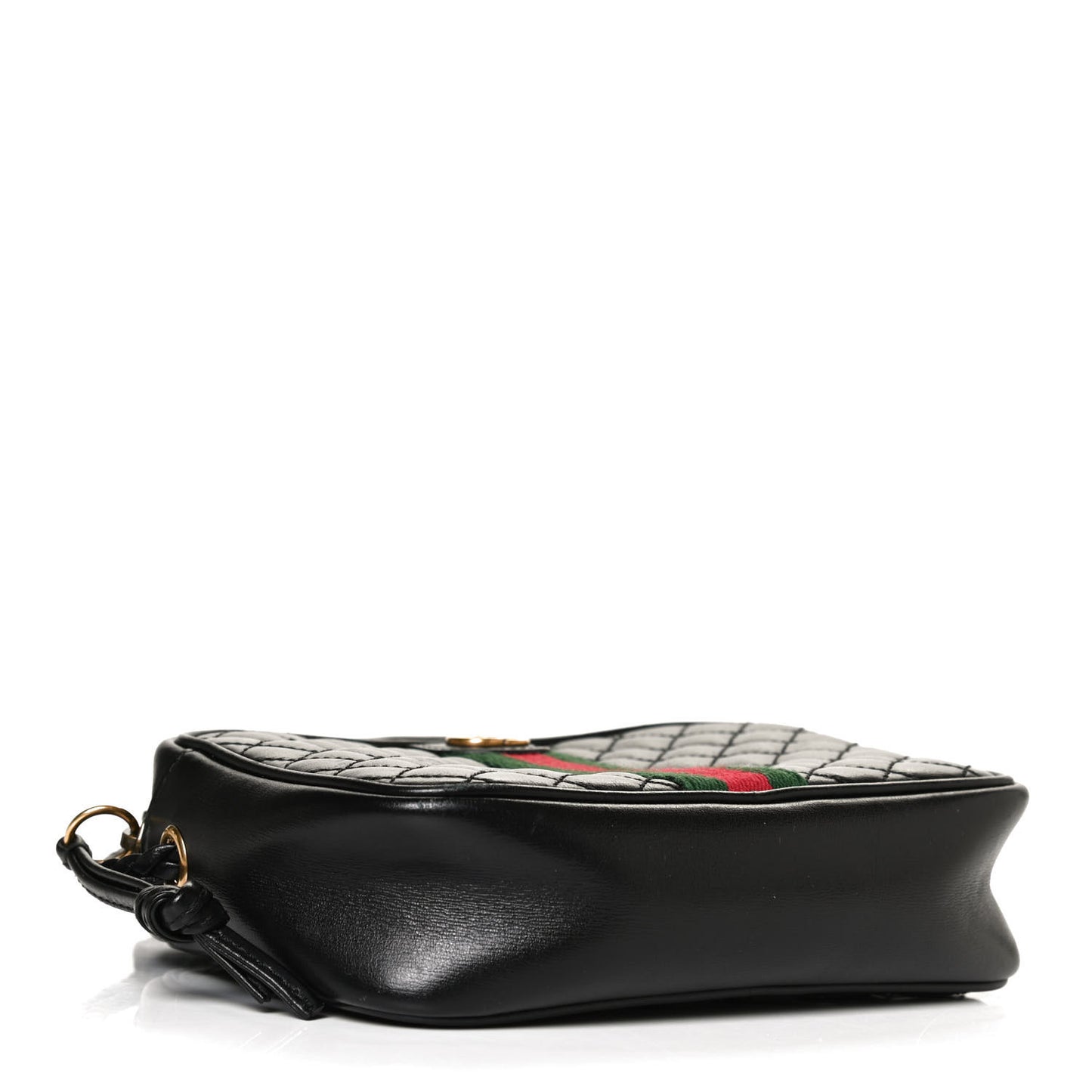 Calfskin Trapuntata Web Mini GG Shoulder Bag Black