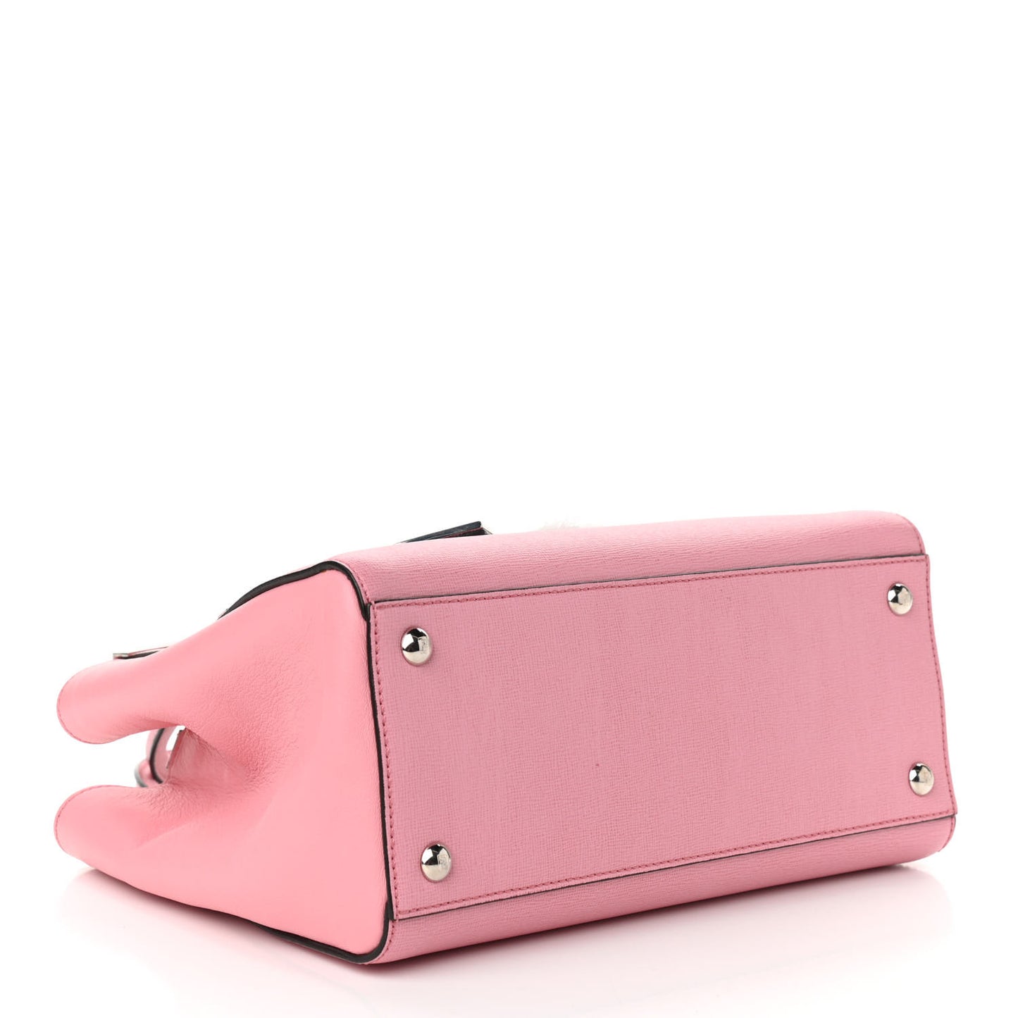 Vitello Elite Flamingo Mink Monster Charm Petite 2Jours Tote Pink Multicolor