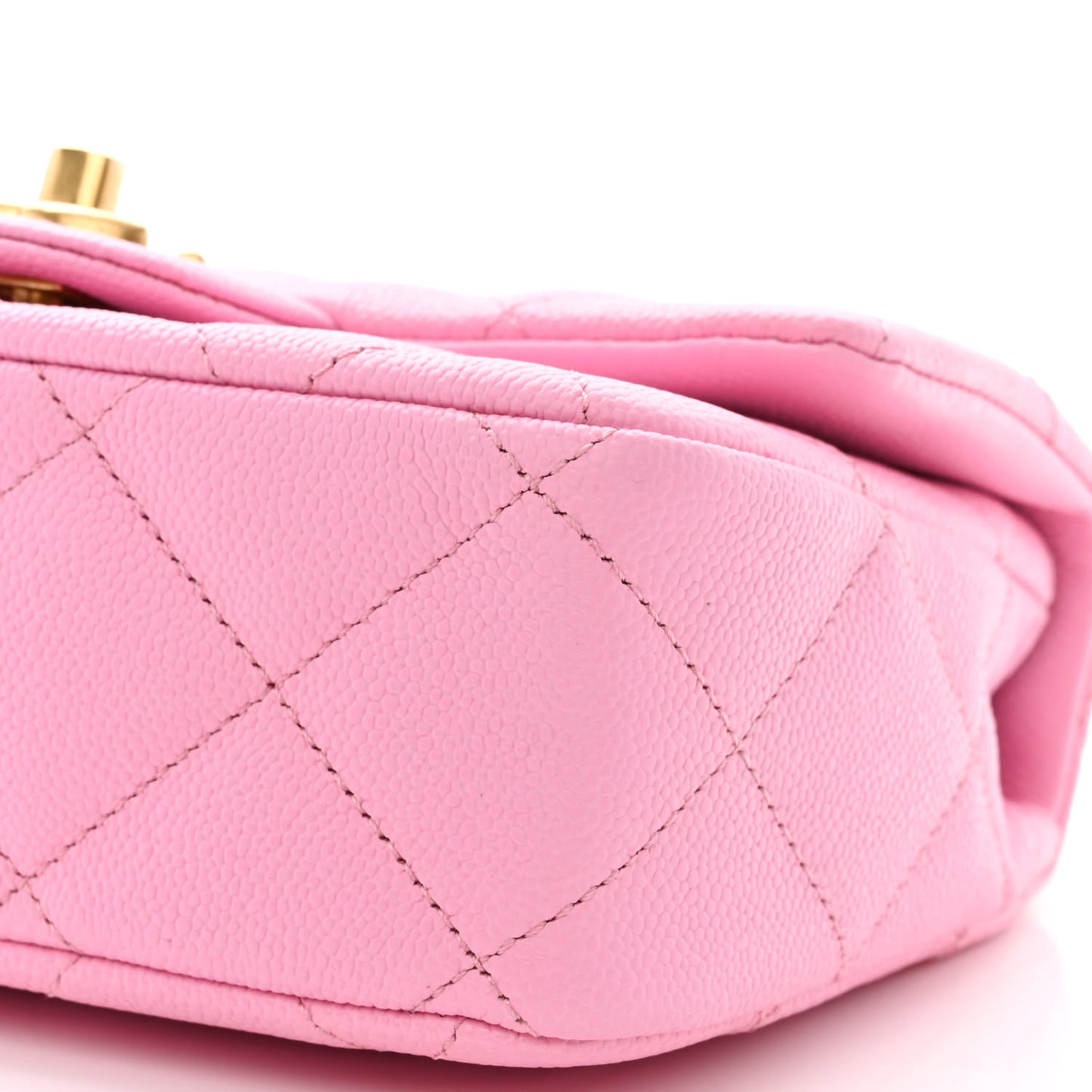 Caviar Quilted Mini Sweetheart Flap Lilac